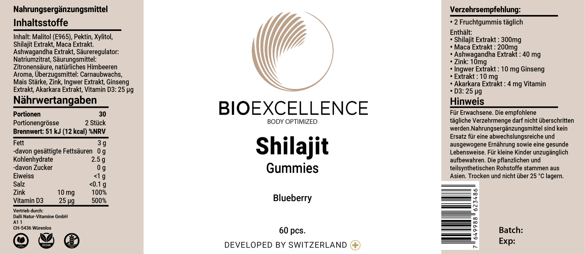 Shilajit Gummies Blueberry